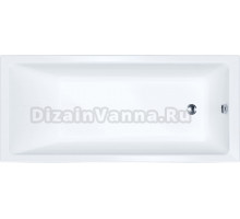 Акриловая ванна DIWO Суздаль без опоры 180x80 см, пристенная, белая