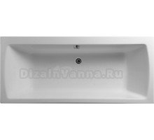 Акриловая ванна VitrA Neon Neon 180x80 см, пристенная, белая, на ножках