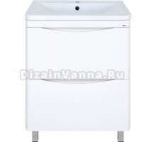 Тумба под раковину без столешницы Misty Атлантик П-Атл-01070-0112Я белая, 70 с 2 ящиками