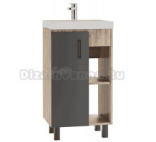 Тумба под раковину без столешницы Домино Craft 50 дуб вотан, графит