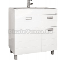 Тумба под раковину без столешницы Домино Cube 80 белая