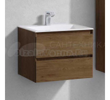 Тумба под раковину без столешницы Vincea Luka 60 подвесная, 2 ящика, дуб табак