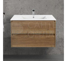 Тумба под раковину без столешницы Vincea Gio 80 подвесная, дуб табак