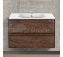 Тумба под раковину без столешницы Vincea Vico 80 подвесная, темный дуб