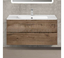 Тумба под раковину без столешницы Vincea Vico 100, подвесная, дуб винтаж