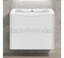 Тумба под раковину без столешницы Vincea Paola 60, подвесная, белая глянцевая