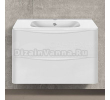 Тумба под раковину без столешницы Vincea Paola 80, подвесная, белая глянцевая