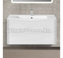 Тумба под раковину без столешницы Vincea Paola 100, подвесная, белая глянцевая
