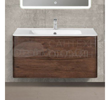 Тумба под раковину без столешницы Vincea Paola 100, подвесная, темный дуб