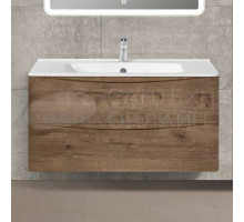 Тумба под раковину без столешницы Vincea Paola 100, подвесная, дуб винтаж