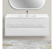 Тумба под раковину без столешницы Vincea Mia 120, подвесная, белая глянцевая