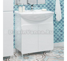 Тумба под раковину без столешницы Misty Чегет 75, напольная, белая