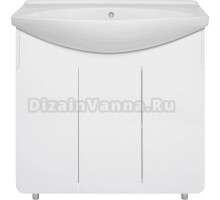 Тумба под раковину без столешницы Misty Чегет 85, напольная, белая