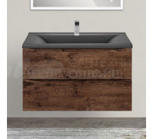 Тумба под раковину без столешницы Vincea Mia 75, подвесная, темный дуб