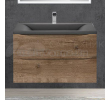 Тумба под раковину без столешницы Vincea Mia 80, подвесная, дуб винтаж