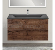 Тумба под раковину без столешницы Vincea Mia 90, подвесная, темный дуб