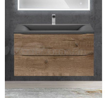 Тумба под раковину без столешницы Vincea Mia 90, подвесная, дуб винтаж