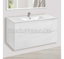 Тумба под раковину без столешницы Vincea Mia 100, подвесная, белая глянцевая