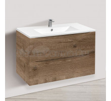 Тумба под раковину без столешницы Vincea Mia 80, подвесная, дуб винтаж, раковина VBS-13980