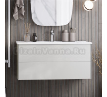 Тумба под раковину без столешницы AQUATON Сохо 100 cлэйт, галька серая