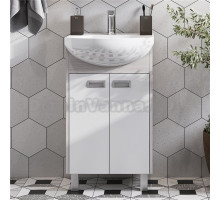 Тумба под раковину без столешницы AQUATON Бекка PRO 50 белая, дуб сомерсет