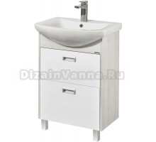 Тумба под раковину без столешницы AQUATON Бекка PRO 60 белая, дуб сомерсет