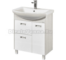 Тумба под раковину без столешницы AQUATON Бекка PRO 70 белая, дуб сомерсет