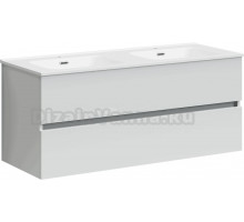 Тумба под раковину без столешницы Sancos Urban двойная 119 см, белый глянец