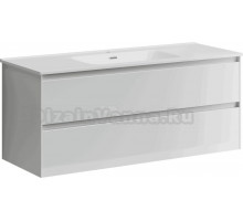 Тумба под раковину без столешницы Sancos Cento 119 см белый глянец