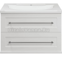 Тумба под раковину без столешницы Misty Марта 80 подвесная, белая глянцевая