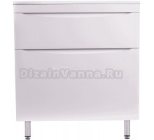 Тумба под раковину без столешницы Style Line Бергамо Мини 80 Люкс Plus напольная, антискрейтч белая