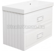Тумба под раковину без столешницы La Fenice Cubo Twin 90 белая
