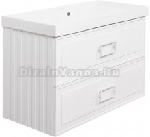 Тумба под раковину без столешницы La Fenice Cubo Twin 100 белая