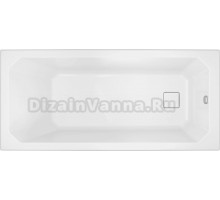 Акриловая ванна DIWO Элиста без опоры 150x70 см, пристенная, белая