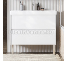 Тумба под раковину без столешницы AQUATON Сканди 90 белый глянец, белый матовый