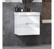 Тумба под раковину без столешницы AQUATON Оливия 55 белая матовая