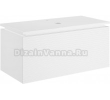Тумба под раковину со столешницей STWORKI Рандерс 100, белая, подвесная, с подсветкой