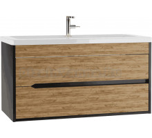 Тумба под раковину без столешницы Домино Karat 100, антрацит, дуб вотан