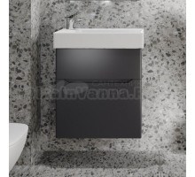 Тумба под раковину без столешницы Raval Brik 55, подвесная, антрацит