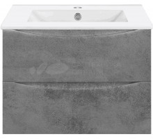 Тумба под раковину без столешницы Vincea Mia Slim 70, подвесная, 2 ящика, бетон