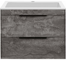 Тумба под раковину без столешницы Vincea Chiara 2D 60, подвесная, 2 ящика, камень