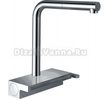 Комплект Смеситель для кухни Hansgrohe Aquno Select M81 73836000 хром + Фартук для кухни Hansgrohe черный