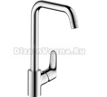 Комплект Смеситель для кухни Hansgrohe Focus 31820000 + Фартук для кухни Hansgrohe черный