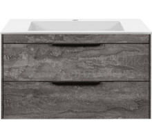 Тумба под раковину без столешницы Vincea Chiara 2D 80, подвесная, 2 ящика, камень