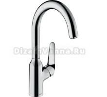 Комплект Смеситель Hansgrohe Focus M42 71802000 хром + Фартук черный