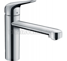 Комплект Смеситель Hansgrohe Focus M42 71806000 хром + Фартук черный