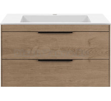 Тумба под раковину без столешницы Vincea Chiara 2D 80, подвесная, 2 ящика, натуральный дуб
