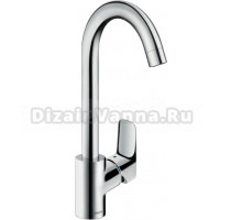 Комплект Смеситель Hansgrohe Logis 71835000 + Фартук черный