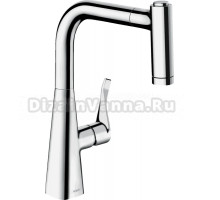 Комплект Смеситель Hansgrohe Metris M71 73800000 хром + Фартук черный