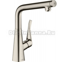 Комплект Смеситель Hansgrohe Metris Select M71 14785800 сталь + Фартук черный